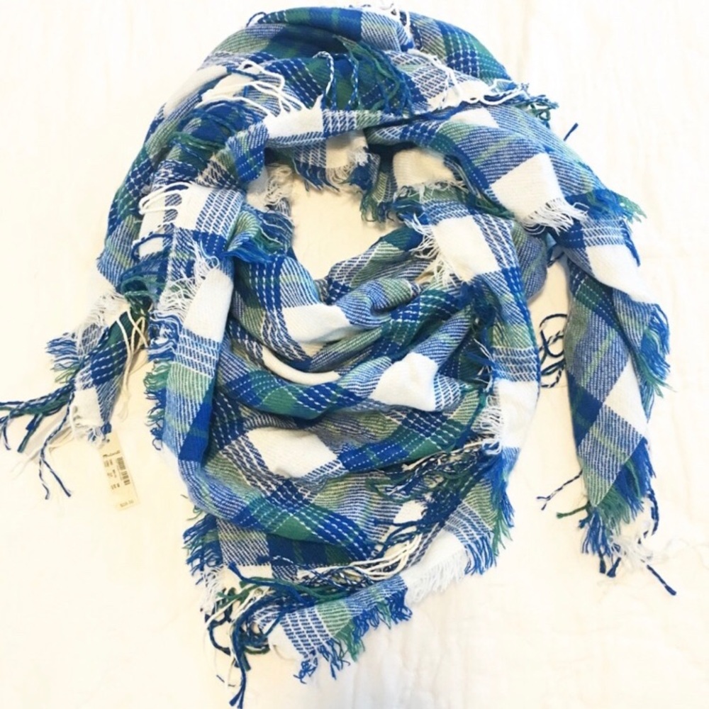 Madewell plaid blanket scarf NWT